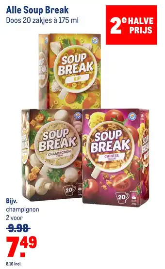 Makro Alle soup break aanbieding