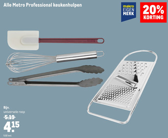 Makro Alle metro professional keukenhulpen aanbieding