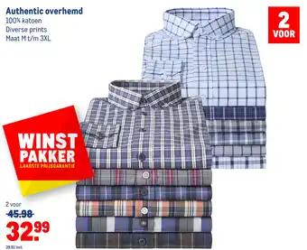 Makro Authentic overhemd aanbieding