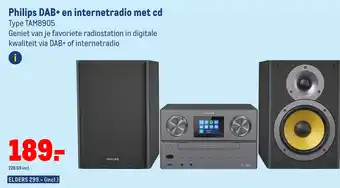 Makro Philips dab+ en internetradio met cd aanbieding