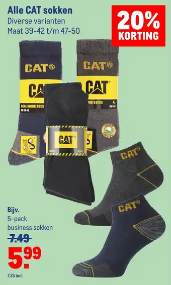 Makro Alle cat sokken aanbieding