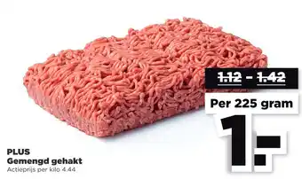 PLUS PLUS Gemengd gehakt 225g aanbieding