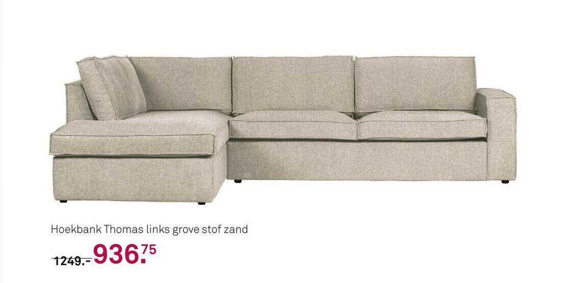 Hoekbank thomas links grove stof zand aanbieding bij Karwei