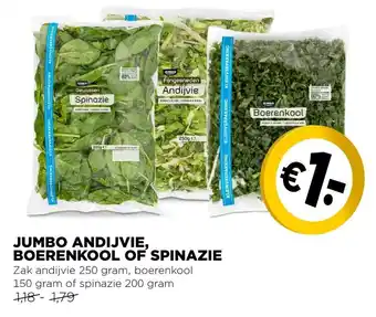 Jumbo Andijve, boerenkool of spinazie aanbieding