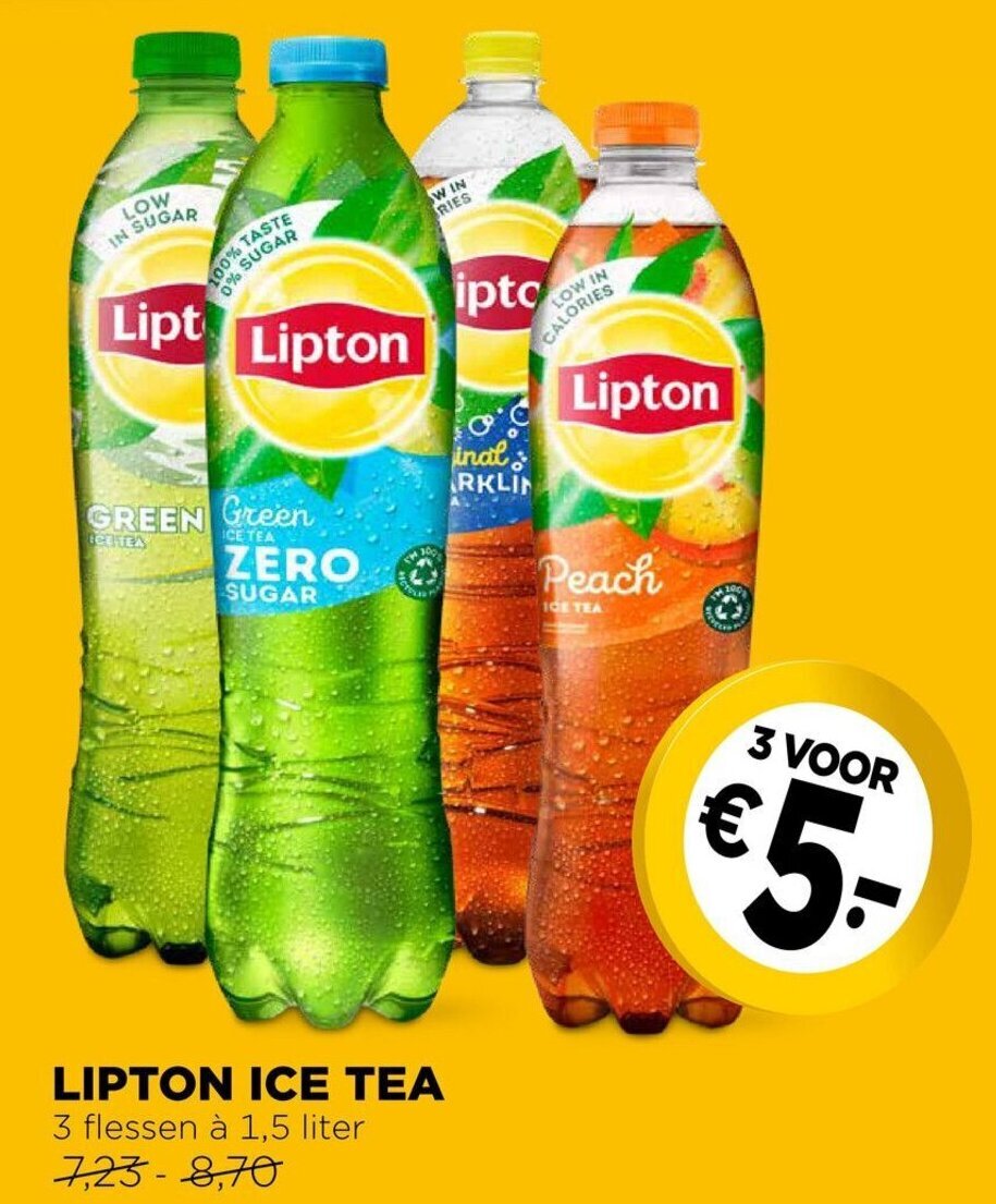 Lipton ice tea 1.5 liter aanbieding bij Jumbo
