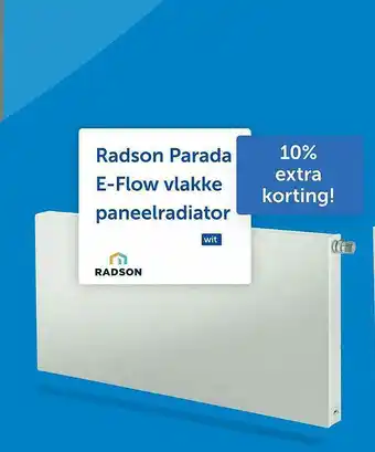 Warmteservice Radson Parada E-Flow Vlakke Paneelradiator 10% Extra Korting aanbieding