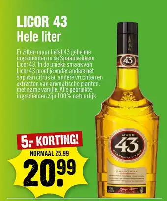 Dirck 3 Licor 43 1 liter aanbieding