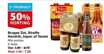 Hoogvliet Brugse zot, straffe hendrik, jopen of texels aanbieding