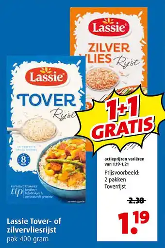 Boni Lassie tover- of zilvervliesrijst aanbieding