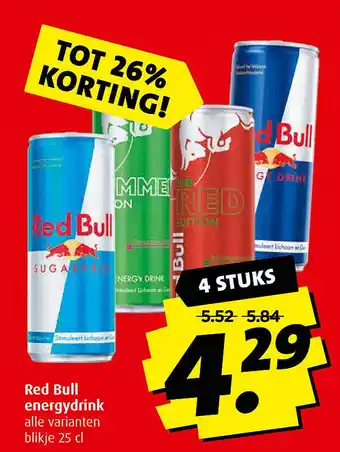 Boni Red bull energydrink aanbieding