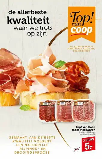 Coop Top! Van Coop Tapas Vleeswaren aanbieding