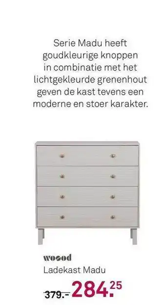 Karwei Woood ladekast madu aanbieding