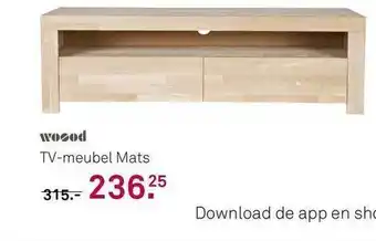 Karwei Woood tv-meubel mats aanbieding