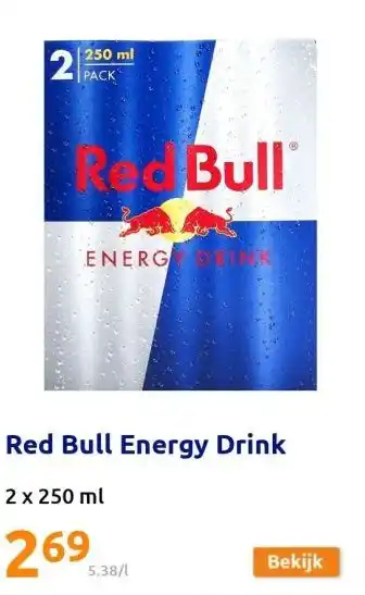 Action Red bull energy drink aanbieding