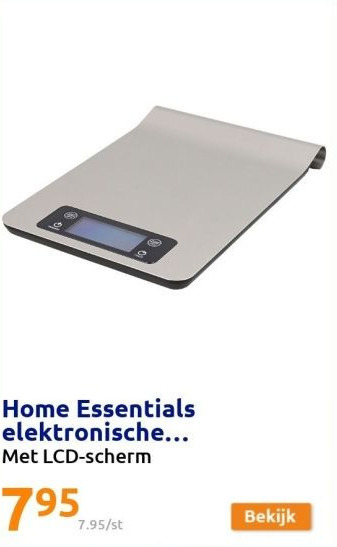 Action Home essentials elektronische keukenweegschaal aanbieding