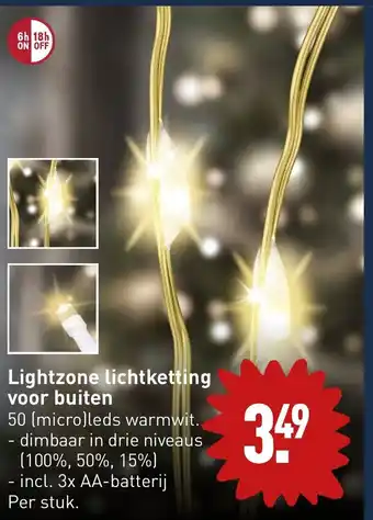 ALDI Lightzone lichtketting voor buiten aanbieding