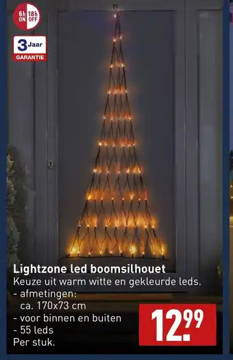 ALDI Lightzone led boomsilhouet aanbieding