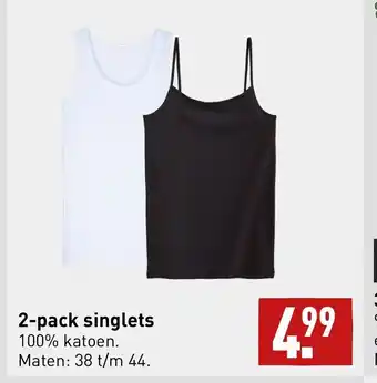 ALDI 2-pack singlets aanbieding