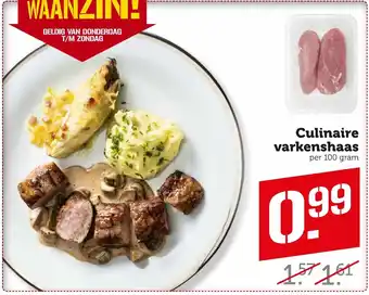 Coop Culinaire varkenhaas 100 gram aanbieding