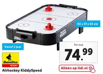 Lidl Bandito airhockey kiddyspeed 92x51x33CM aanbieding