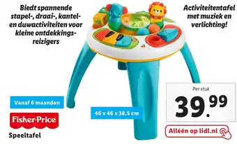 Lidl Fisher-Price speeltafel 46x46x38.5CM aanbieding
