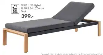 Casa Ligbed Teak Luxe aanbieding