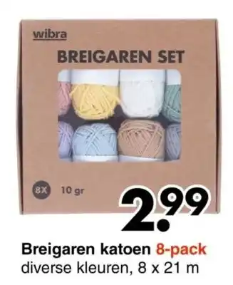 Wibra Breigaren katoen aanbieding