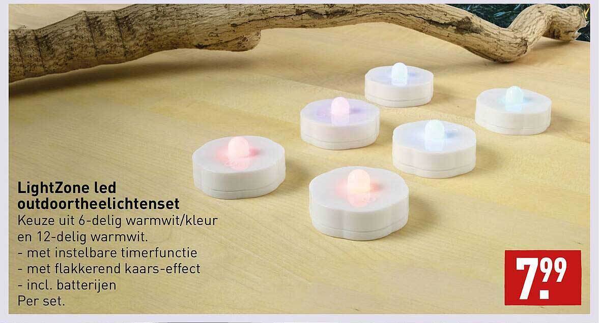 Lightzone led outdoortheelichtenset aanbieding bij ALDI