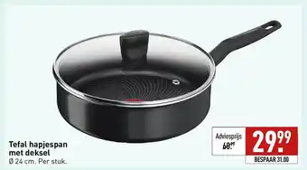 ALDI Tefal hapjespan met deksel aanbieding