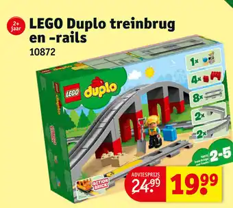 Kruidvat Lego duplo treinbrug en-rails 10872 aanbieding