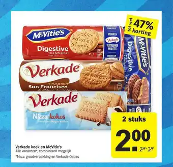 Albert Heijn Verkade koek en mcvitie's tot wel 47% Korting aanbieding