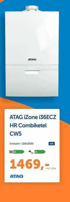 Warmteservice Atag izone I36ecz hr combiketel cw5 aanbieding