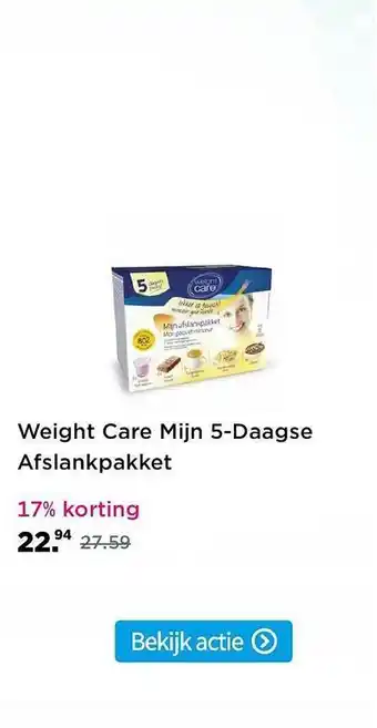 Plein.nl Weight care mijn 5-daagse afslankpakket 17% Korting aanbieding