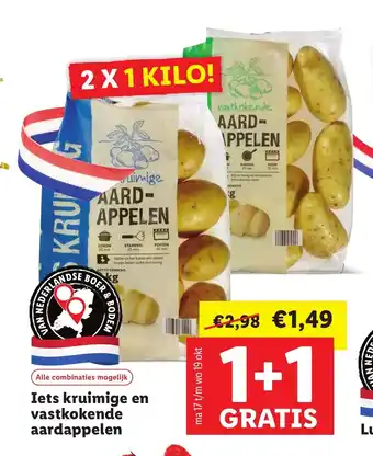 Lidl Iets kruimige en vastkokende aardappelen aanbieding