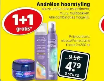 Trekpleister Andrélon haarstyling 1+1 Gratis aanbieding