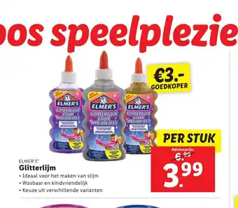 Lidl Elmer's Glitterlijm aanbieding