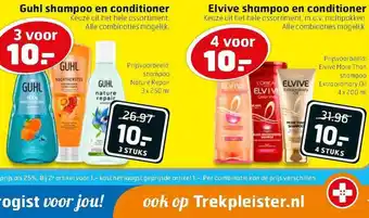 Trekpleister Guhl shampoo en conditioner of elvive shampoo en conditioner aanbieding