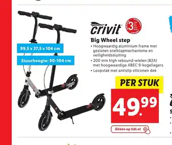 Lidl Crivit Big Wheel step 99,5 x 37,5 x 104 cm aanbieding