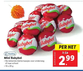 Lidl Mini Babybel 10 x 20 g aanbieding