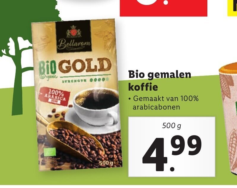 Bellarom Bio gemalen koffie 500 g aanbieding bij Lidl