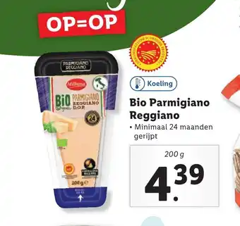 Lidl Milbona bio parmigiano Reggiano 200 g aanbieding