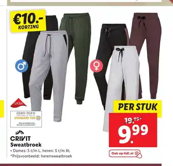 Lidl Crivit Sweatbroek aanbieding