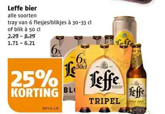 Poiesz Leffe bier 25% korting aanbieding