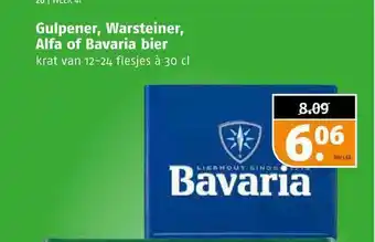 Poiesz Gulpener, warsteiner, alfa of bavaria bier aanbieding