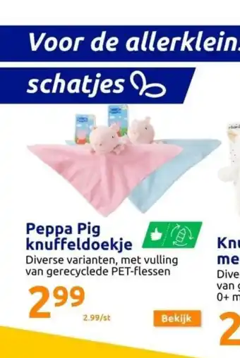 Action Peppa Pig knuffeldoekje aanbieding