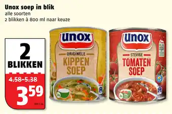 Poiesz Unox Soep in blik 2*800ml aanbieding