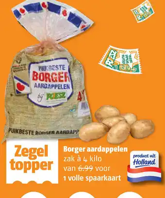 Poiesz Puik Beste Borger aardappelen 4kg aanbieding