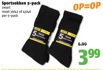 Poiesz Sportsokken 5-pack aanbieding