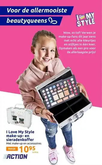 Action I Love My Style make-up- en sieradenkoffer aanbieding