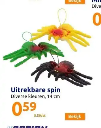 Action Uitrekbare spin 14 cm aanbieding